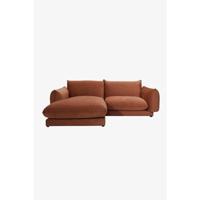 Sissy-Boy Countess 3-zits bank chaise longue links Brown