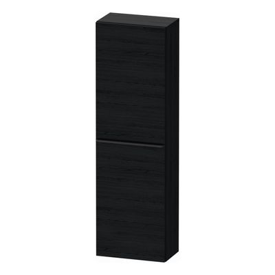 Hoge Kast Duravit D-Neo Kolomkast Wand 132 cm Linksdraaiend Mat Eiken Zwart