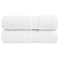 VidaXL Badhanddoeken solund 2 st 600 g/m² 70x140 cm wit