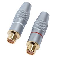 HQ S-SCC101/B kabel-connector RCA Rood, Zilver, Wit - thumbnail