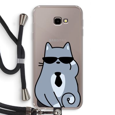 Cool cat: Samsung Galaxy J4 Plus Transparant Hoesje met koord