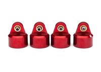 Shock caps, aluminum (red-anodized), GT-Maxx® shocks (4) (TRX-8964R)