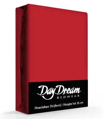 Day Dream Hoeslaken Katoen Rood-80 x 200 cm