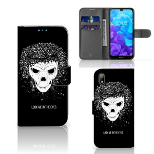 Telefoonhoesje met Naam Huawei Y5 (2019) Skull Hair