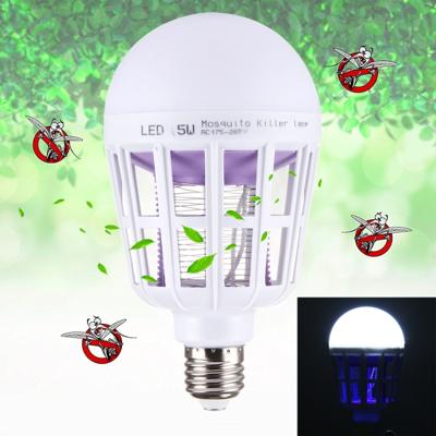 E27 15W wit licht + 365 NM paars licht Mosquito Killer Bulb Lamp vliegen ongediertebestrijding insecten verwerpen Zapper LED bal steile licht AC 175