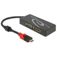DeLOCK usb-c > hdmi/vga adapter (zwart, 0,2 meter)