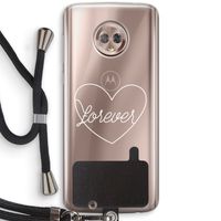 Forever heart pastel: Motorola Moto G6 Transparant Hoesje met koord