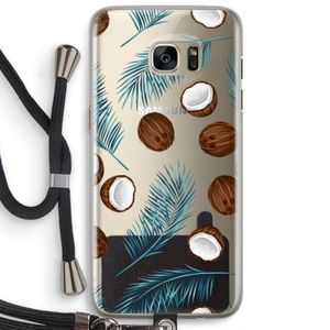 Kokosnoot roze: Samsung Galaxy S7 Edge Transparant Hoesje met koord