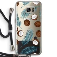 Kokosnoot roze: Samsung Galaxy S7 Edge Transparant Hoesje met koord