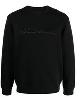 Emporio Armani sweat à logo floqué - Noir