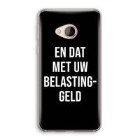 Belastinggeld - Zwart: HTC U Play Transparant Hoesje