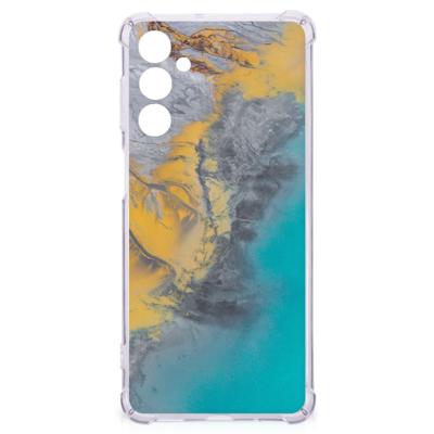 Samsung Galaxy M54 Anti-Shock Hoesje Marble Blue Gold