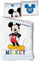 Mickey Mouse Dekbedovertrek Smile- Eenpersoons - 140 x 200 cm - Bio Katoen - thumbnail