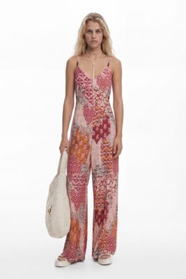 Lange Boho-jumpsuit - RED - XL