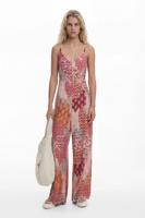 Lange Boho-jumpsuit - RED - XL