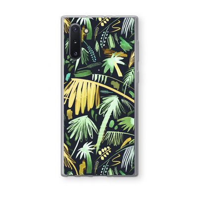 Tropical Palms Dark: Samsung Galaxy Note 10 Transparant Hoesje