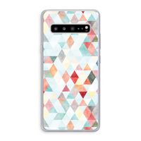 Gekleurde driehoekjes pastel: Samsung Galaxy S10 5G Transparant Hoesje