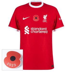 Liverpool Dri Fit ADV Authentic Shirt Thuis 2023-2024 + British Legion Poppy Badge