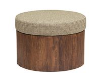 Tower Living Ronde Salontafel 'Ossana' Mangohout en stof, 60cm, kleur Groen