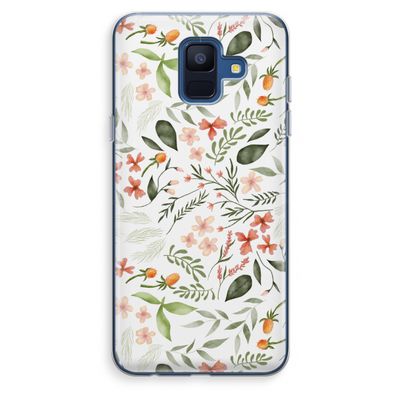 Sweet little flowers: Samsung Galaxy A6 (2018) Transparant Hoesje