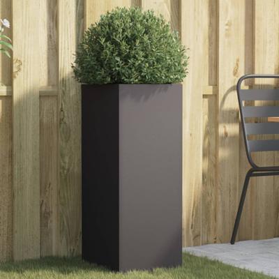 VidaXL Plantenbak 32x29x75 cm staal zwart