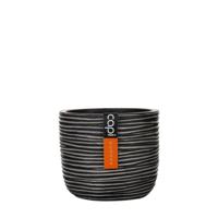 Ei pot Rib I 8x6.5 zwart - Capi europe
