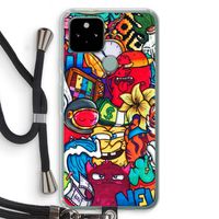 No Rules: Pixel 5 Transparant Hoesje met koord