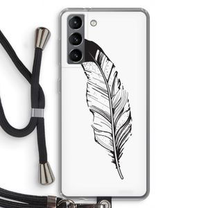 Pluim: Samsung Galaxy S21 Transparant Hoesje met koord
