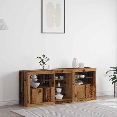 Dressoir Oud hout 162 x 37 x 67 cm Bewerkt hout