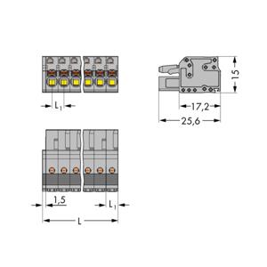 WAGO 2231-121/026-000 Female behuizing (kabel) 2231 Totaal aantal polen: 21 Rastermaat: 5 mm Inhoud: 10 stuk(s)