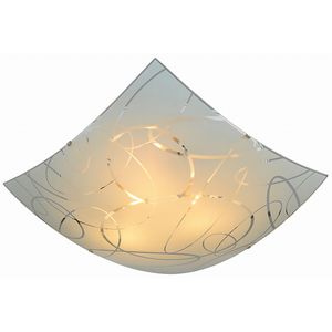 LED Plafondlamp - Plafondverlichting - Trion Spirilo - E27 Fitting - 3-lichts - Vierkant - Mat Wit - Aluminium