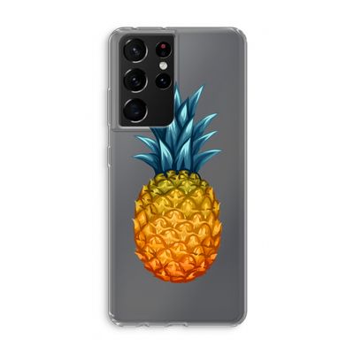 Grote ananas: Samsung Galaxy S21 Ultra Transparant Hoesje