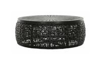 MUST Living Salontafel 'Rimini' Rotan en hout, 100cm, kleur Zwart