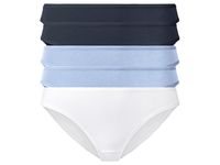 esmara 5 dames slips (S (36/38), Marine/lichtblauw/wit)