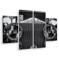 Schilderij - Rolls Royce close up, 4 luik, premium print