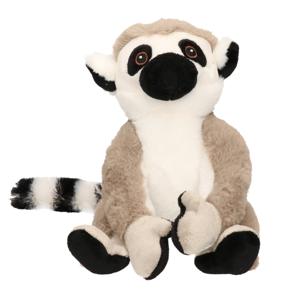 Pluche knuffel dier Ringstaart Maki Aapje - 23 cm - Knuffelbeesten Apen