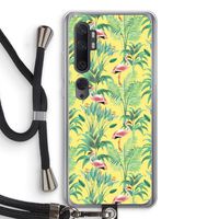 Flamingo party: Xiaomi Mi Note 10 Pro Transparant Hoesje met koord Flamingo party: Xiaomi Mi Note 10 Pro Transparant Hoesje met koord