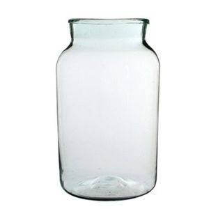 Cilinder vaas / bloemenvaas transparant glas 44 x 25 cm   -