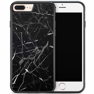 iPhone 8 Plus/iPhone 7 Plus hoesje - Marmer zwart