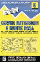 Wandelkaart 05 Cervino Matterhorn e Monte Rosa | IGC - Istituto Geografico Centrale