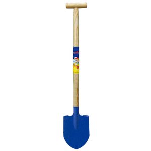 Speelgoed schep - voor kinderen - punt - metaal - blauw - 70 cm