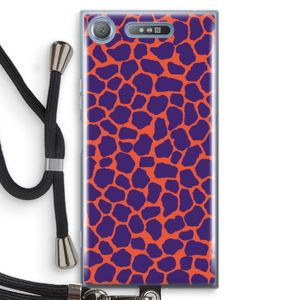 Purple Giraffe: Sony Xperia XZ1 Transparant Hoesje met koord