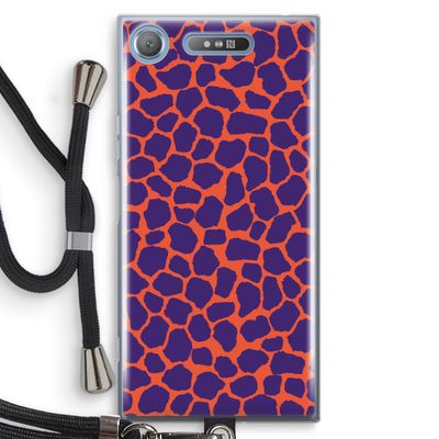 Purple Giraffe: Sony Xperia XZ1 Transparant Hoesje met koord