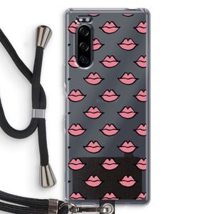 Lipjes: Sony Xperia 5 Transparant Hoesje met koord
