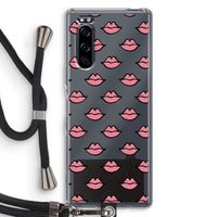 Lipjes: Sony Xperia 5 Transparant Hoesje met koord