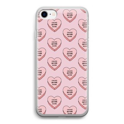 Chicks before dicks: iPhone SE 2020 Transparant Hoesje