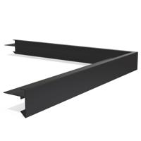 Aluminium Buitenhoek Zwartgrijs, RAL7021 45 x 45 x 500mm