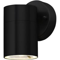 LED Tuinverlichting - Buitenlamp - Magnolia - 1-lichts - GU10 Fitting - Wandlamp - RVS - Mat Zwart - Rond - thumbnail