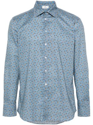 ETRO chemise en coton à imprimé cachemire - Bleu