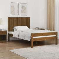 Wandhoofdbord 108x3x60 cm massief grenenhout honingbruin